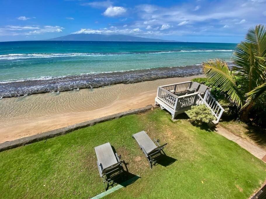 Oceanfront With Aircon-Hear The Waves-Amazing Views-Wifi Apartman Lahaina Kültér fotó
