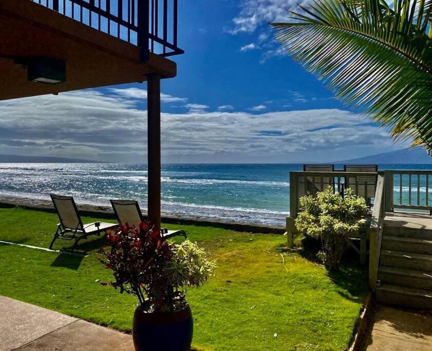 Oceanfront With Aircon-Hear The Waves-Amazing Views-Wifi Apartman Lahaina Kültér fotó